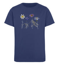 Lade das Bild in den Galerie-Viewer, Alpenblumen - Kinder Organic T-Shirt - French Navy / 12/14