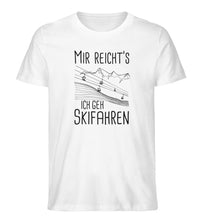 Lade das Bild in den Galerie-Viewer, Ich geh Skifahren - Unisex Organic Shirt - White / S -