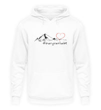 Lade das Bild in den Galerie-Viewer, #bergverliebt - Unisex Organic Hoodie - Arctic White / S -
